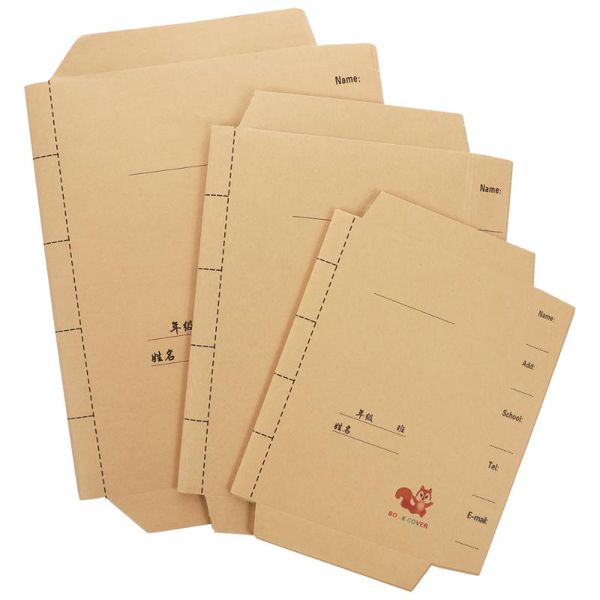 

30pcs book cover kraft paper textbook student stationery notepads, Purple;pink