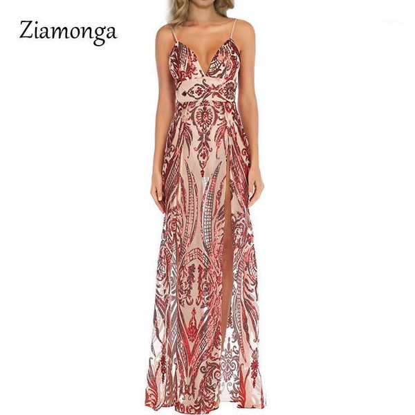

ziamonga fashion women party celebrity mesh split evening gown prom perspective sequin long dress singer trailing dresses, Black;gray