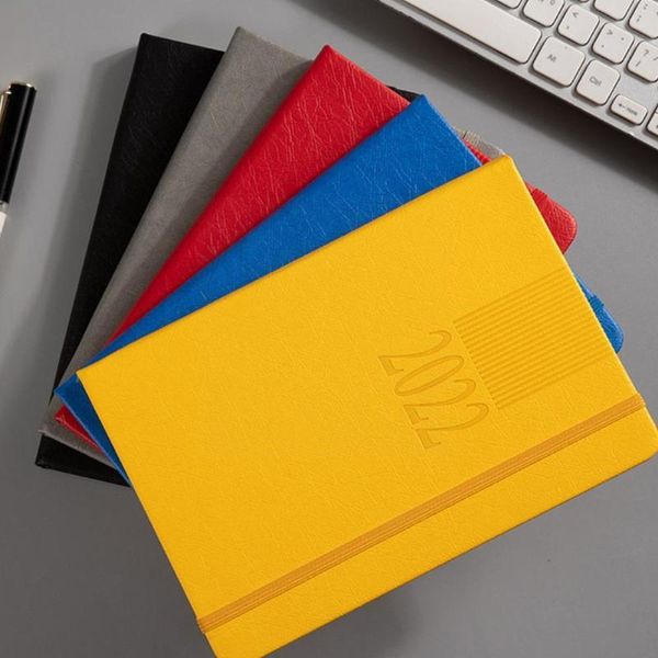 

notepads 2022 a5 schedule book daily planner weekly calendar efficiency notebook manual annual t2p2, Purple;pink