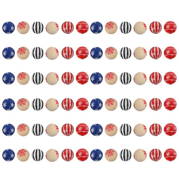 

other 70pcs colored wooden beads christmas pendant diy exquisite spacer