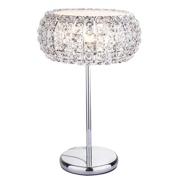 

table lamps modern crystal for living room bedroom iron chrome lamp shades bedside design desk light g9 110-220v