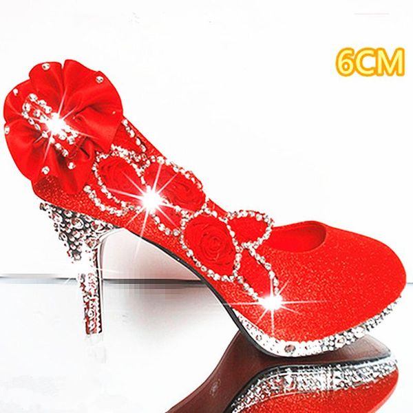 

yeddamavis women shoes red pumps glitter gorgeous wedding 6cm crystal high heels womens woman bridal dress, Black