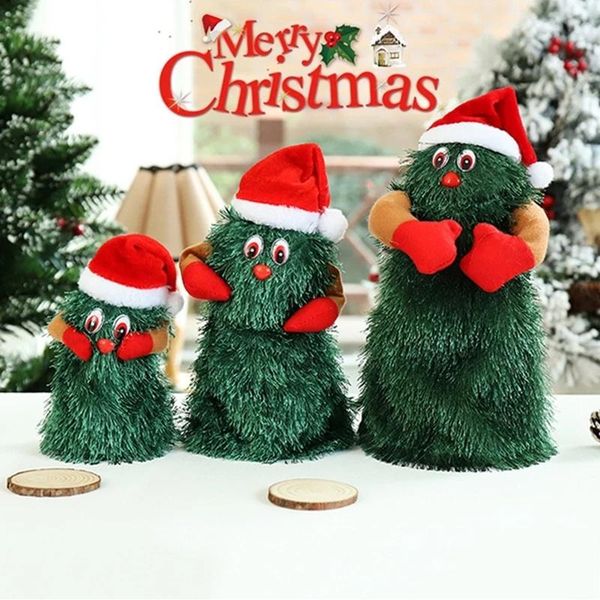 

christmas decorations funny 360 dancing tree electronic plush toys gifts ornaments for children singing electric toy kids gift