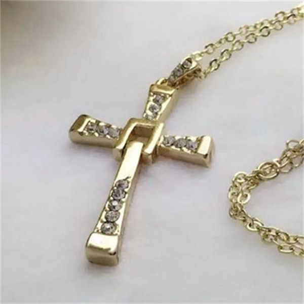 

men's cross 18k gold jewelry pendant necklace wgn703,a++ yellow gold white gemstone necklaces with chains71 q2, Silver
