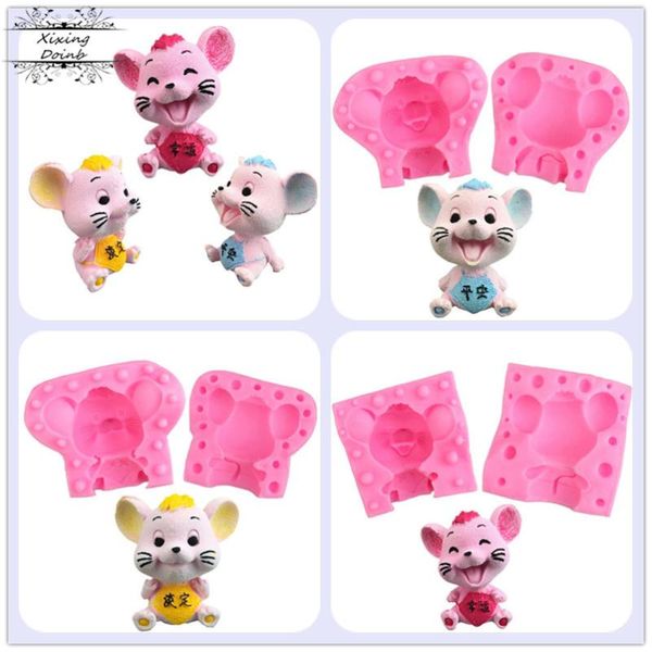 

baking moulds xixing cute 3d mouse shaped diy silicone sugar turning mold kitchen supplies cake decoration tool chocolate pudding plaster