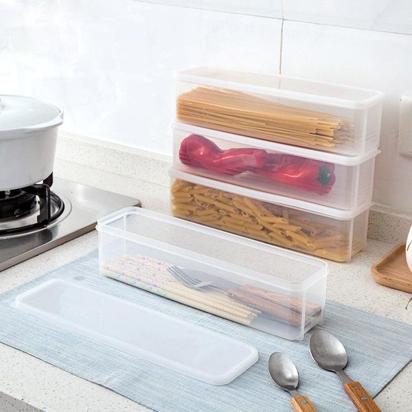 

storage bottles & jars kitchen noodle spaghetti container pp household cereal preservation box with cover