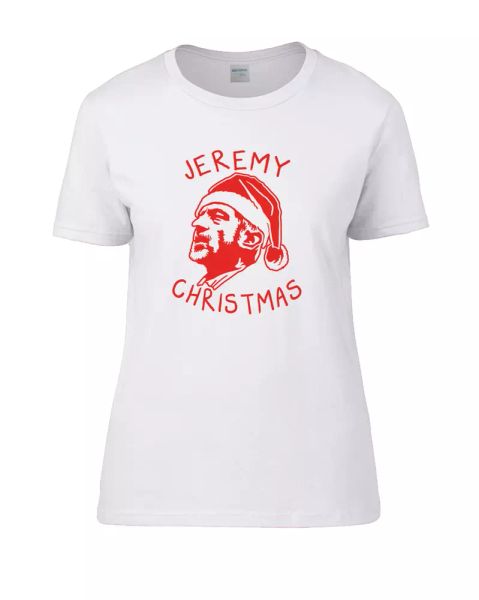 

jeremy christmas propaganda poster- women's t-shirt, White;black