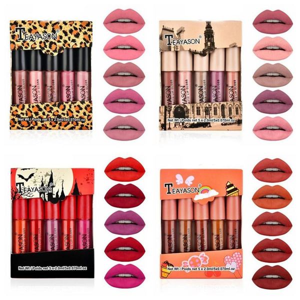 

lip gloss multicolor moisturizer smooth matte liquid lipstick set makeup tool waterproof