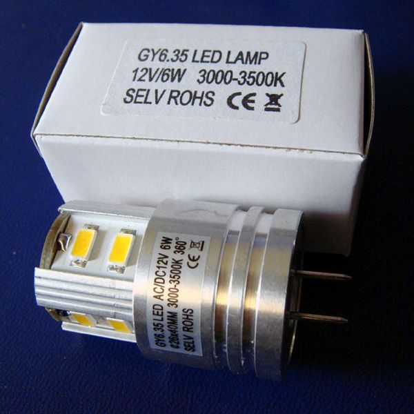 

bulbs ac/dc12v 6w gy6.35 led bulb,led lamp 12v gy6 downlights crystal light 50pcs/lot