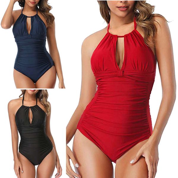 

one piece bikini solid bikini swimsuit, White;black