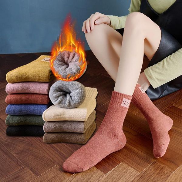 

socks & hosiery johnature winter thicken warm simple japanese women men 2021 5 pairs all match breathable, Black;white