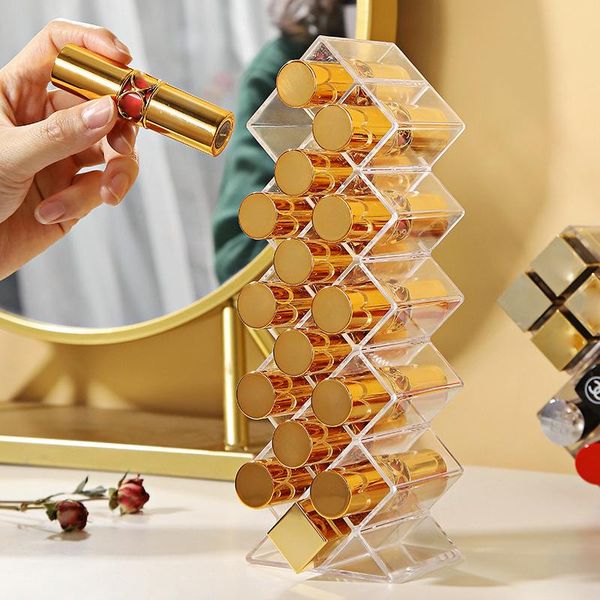

in stock 10/16/28 grids acrylic makeup organizer storage box cosmetic lipstick case holder boxes & bins