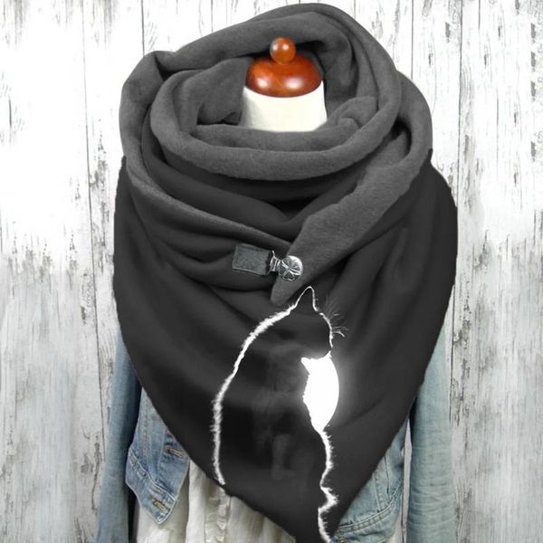 

cycling caps & masks autumn winter warm scarf womens fashion casual printed soft wrap scarves shawls ladias echarpe femme, Black