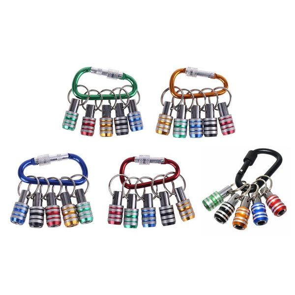 

professional hand tool sets 5pcs 1/4 inch hex shank keychain extension bar screwdriver bits holder socket adapter drill bit screw