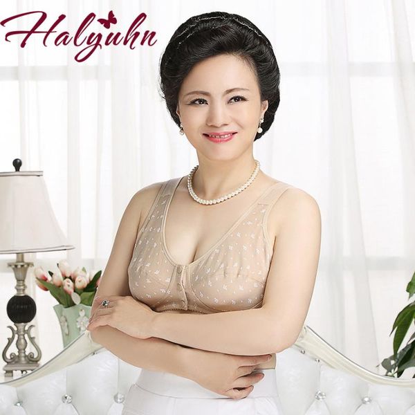 

bras halyuh elderly lady bra women's breast push high underwear with pad inserted into the without rim, Red;black