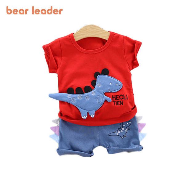

bear leader kids boys clothes sets fashion toddler boy cartoon dinosaur clothing kids casual cute outfits 2pcs for 1-4y 210708, White