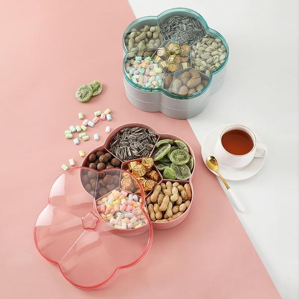 

creative lovely candy nuts seeds dry fruits plastic plates dishes bowl breakfast tray home kitchen supplies storage bottles & jars