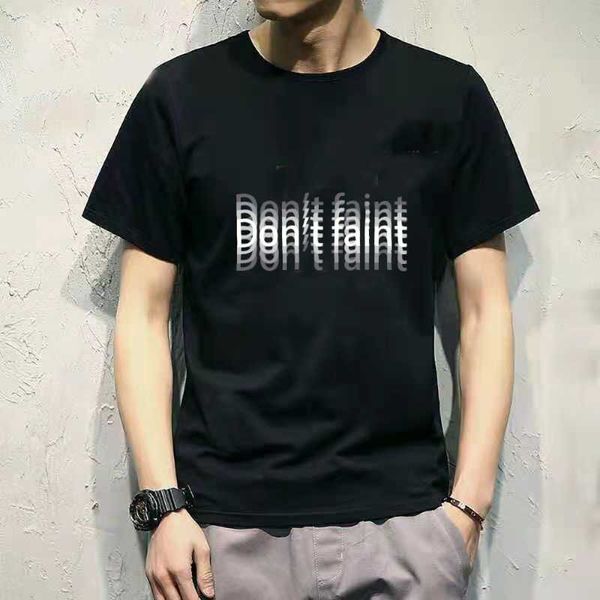 

summer magic print t-shirt short-sleeved fashion men's/women's clothes thin section breathable cool creatives men's t-shirts, White;black