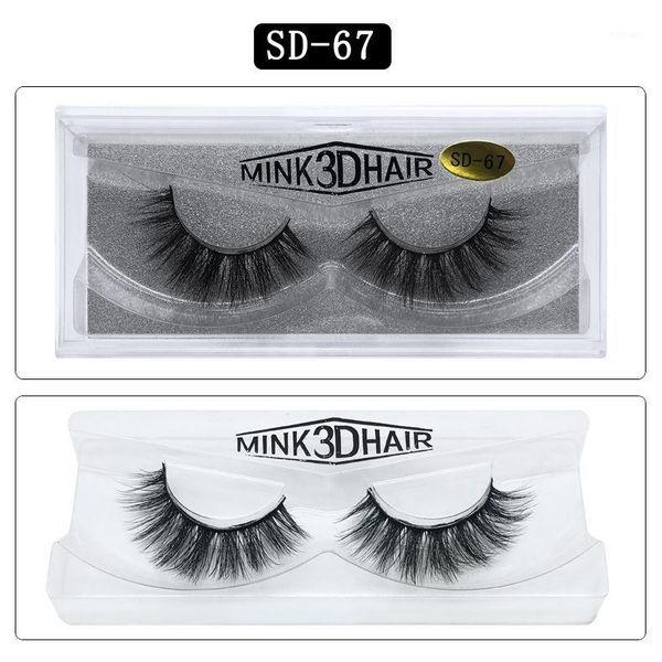 

sd-01 fake lashes 1pair 3d mink eyelashes handmade cilios long lasting volume lash extension reusable false eyelashes1