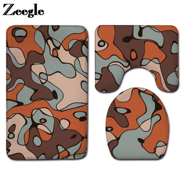 

bath mats flannel mat toilet set hone deocr bathroom capet washable shower u-shaped rug anti-slip floor carpet