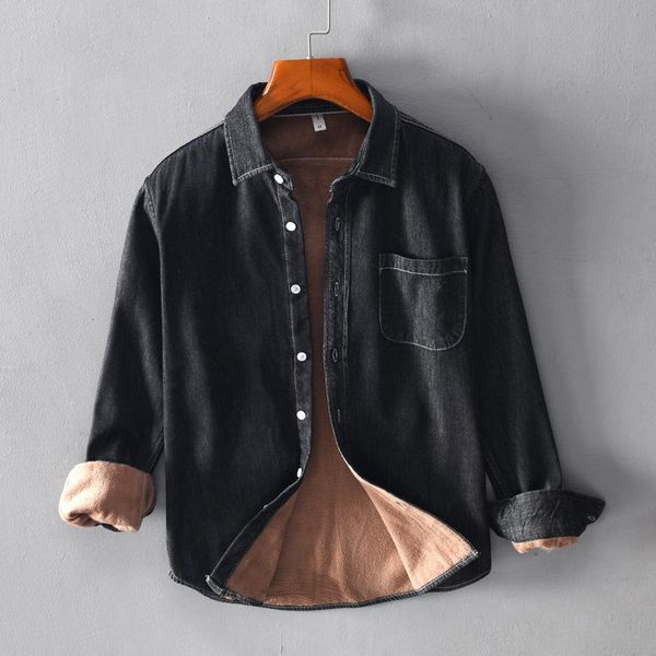 

men's jackets warm winter casual jacket shirt cotton with flanel lining for men indoor outdoor every day xrq88 o2yl, Black;brown