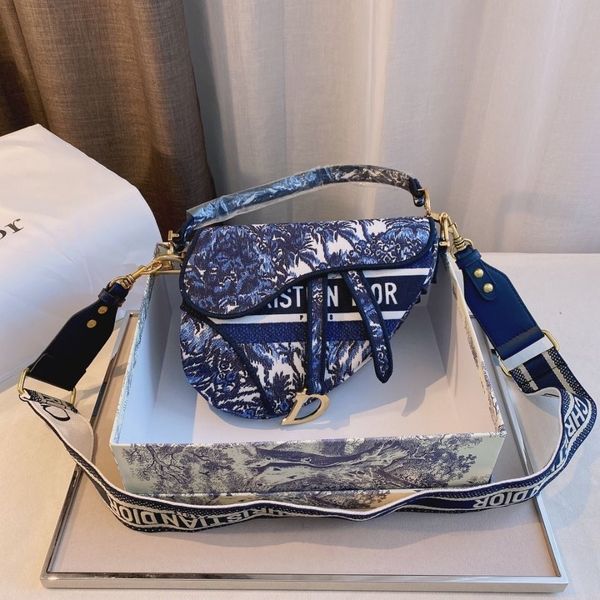 

2021 latest blue coconut tree saddle bag fashion trend versatile women's bag designers bags ysj