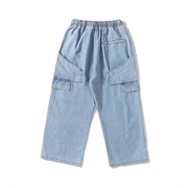 

casual men's jeans 9-point pants, Blue