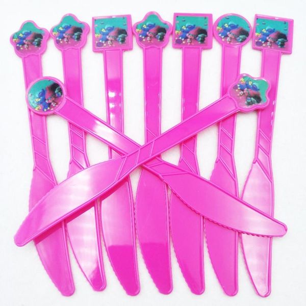 

packaging dinner service 10pcs/ package trolls knife magic wizard party products cartoon theme disposable tools children birthday