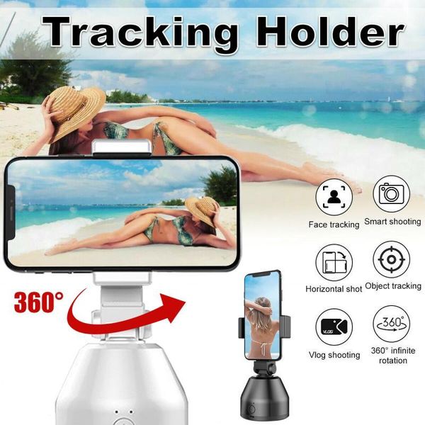 

360Â° smart face tracking selfie stick tripod object holder camera phone gimbal for po vlog live video record monopods