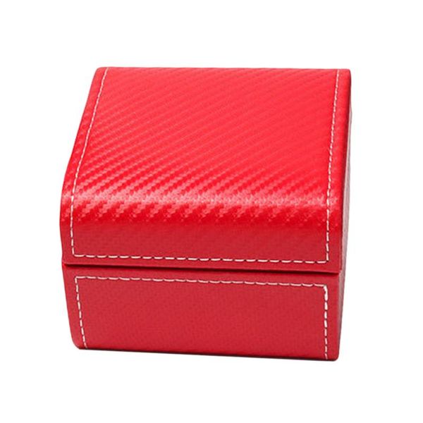 

watch boxes & cases 1pc single box jewellery container case pu leather without for storage (red), Black;blue