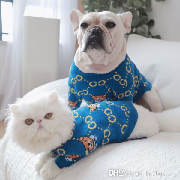 Luxurys Designers Pet Roupas Teddy Chenery Poodle Puppy Pet Sweater Alta Qualidade Urso Suprime Personalidade Linda Puppies Roupas
