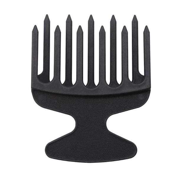 

hair brushes plastic wide big tooth afro pick comb detangle wig braid hairbrush oil head fork hairdressing styling modeling tool, Silver