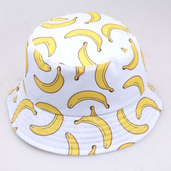 

wide brim hats panama bucket hat men women summer cap banana print yellow bob hip hop gorros fishing fisherman, Blue;gray