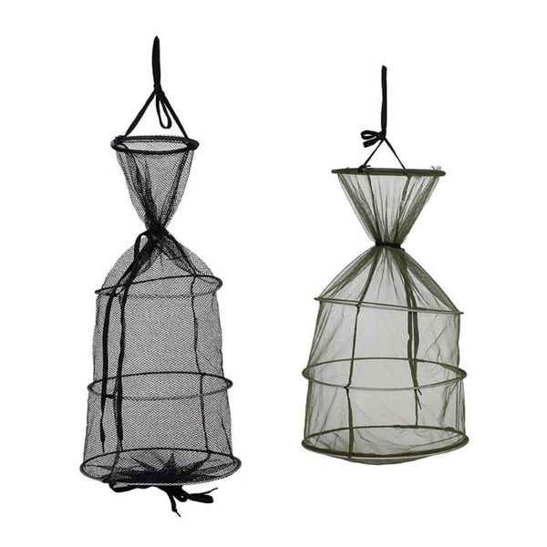 

portable nylon fishing trap net high-quality lightweight simple cellular network outdoor fish shrimp mesh cage basket accessories