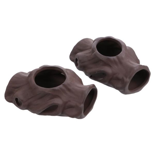 

2pcs decorative breeding caves aquarium trunk ornaments for fish hiding decorations