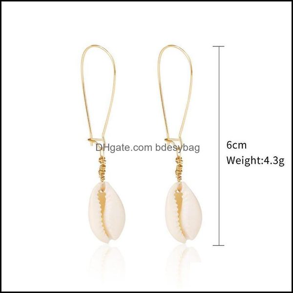 

& jewelrybohemia women shell stud earrings dangle chandelier summer beach fashion will and andy jewelry drop delivery 2021 dpy4g, Silver