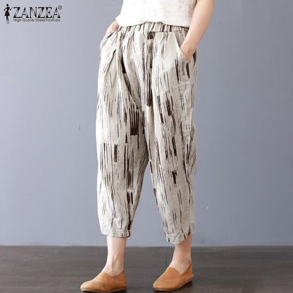 

women's pants & capris casual elastic waist trouser fashion gradient striped trousers 2021 spring printed female cotton pantalon p, Black;white