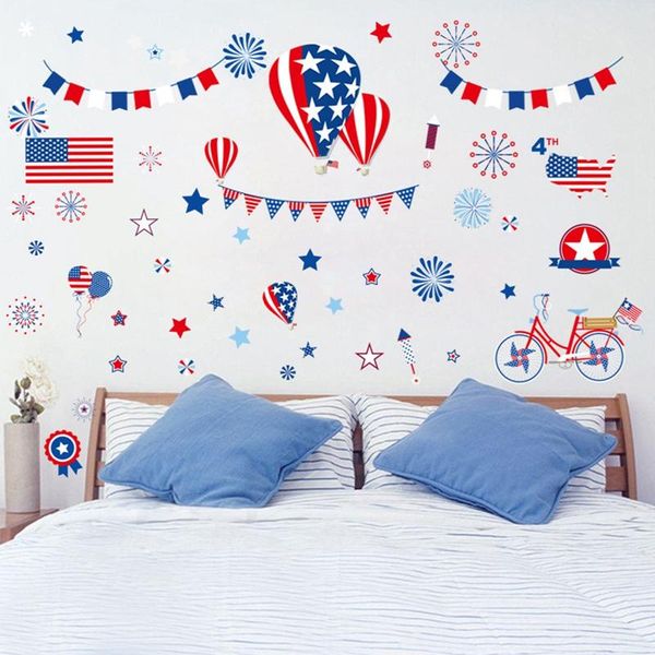 

wall stickers 9pcs/set sticker pvc american independence day decoration