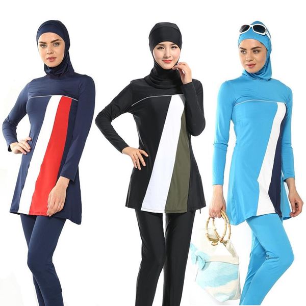 

swim wear swimwear women arabic islamic full coverage beach muslim 3 piece suit hijab swimsuit modest surf sport burkinis
