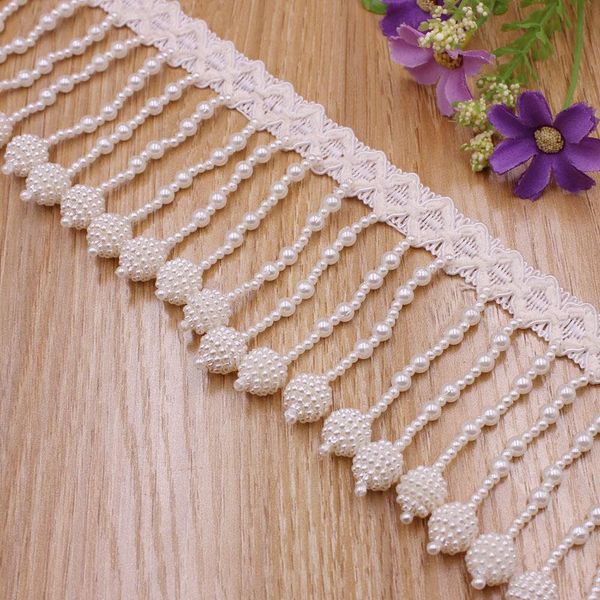 

ribbon the manual beaded lace diy clothing curtain textile pearl fringe, Pink;blue