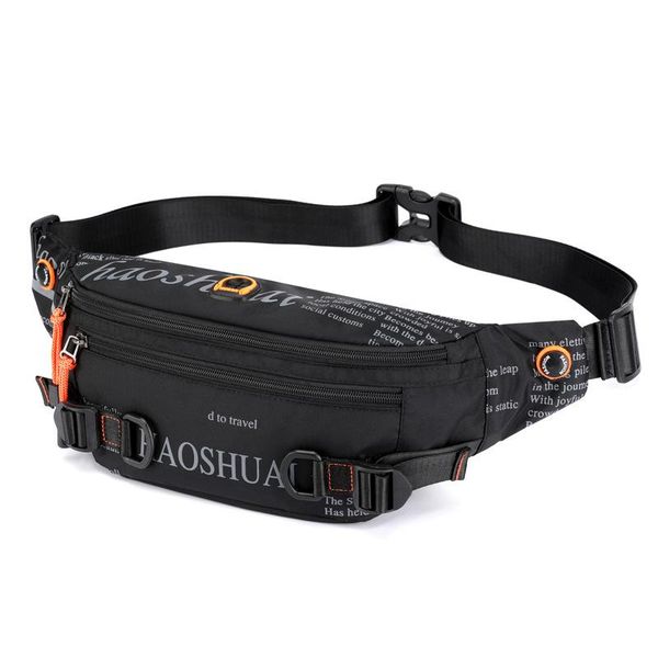 

men sling chest bag leisure waterproof outdoor pockets trend messenger phone pouch bags sports running close-fitting waist