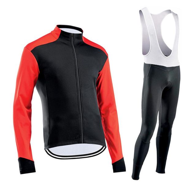 

racing sets 2021 autumn long sleeve cycling jersey set bib pants ropa ciclismo bicycle clothing mtb bike uniform men's clothes, Black;blue
