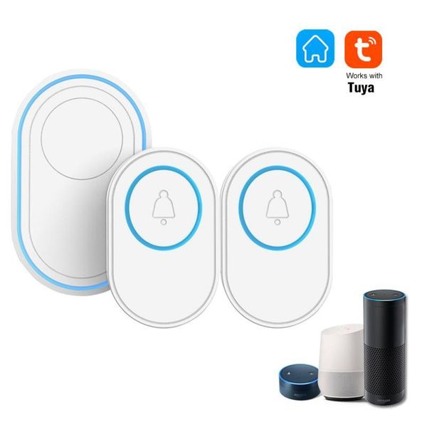 

doorbells tuya smart outdoor wireless doorbell call intercom for apartments wifi door bell ring alarm home security with 58 ringtones
