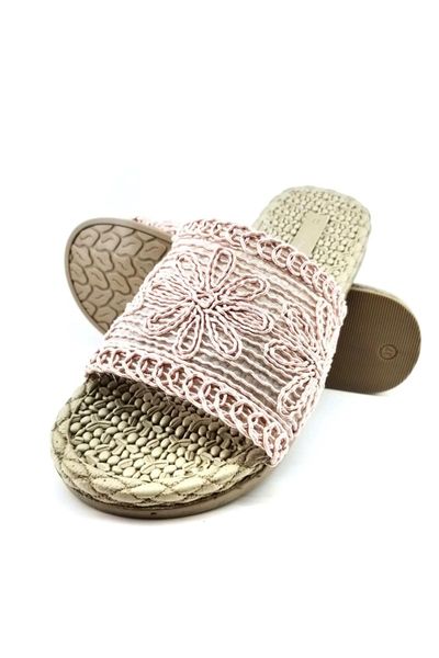 

slippers women home slipper sea sand beach summer-lace daisy powder, Black