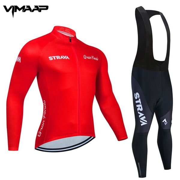 

racing sets 2021 red strava cycling jersey long sleeve jerseys clothing bicycle team bike set, Black;blue