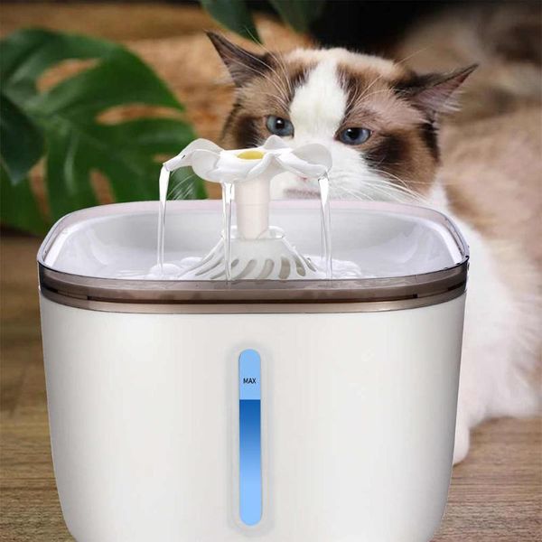 

cat bowls & feeders automatic pet water fountain dispenser usb led 2l ultra quiet dog drinking bowl drinker feeder