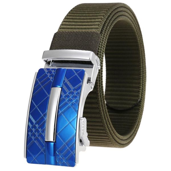 

belts fashion male black nylon belt outdoor metal automatic buckle casual pants cool wild luxury waist g125-0217a-1, Black;brown