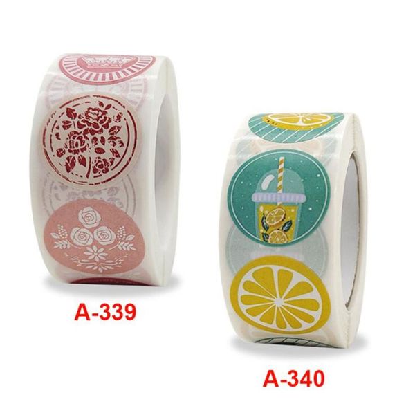 

gift wrap 500pcs 2.5cm red flower circular envelope seal sticker thank you craft decorative roll pack label