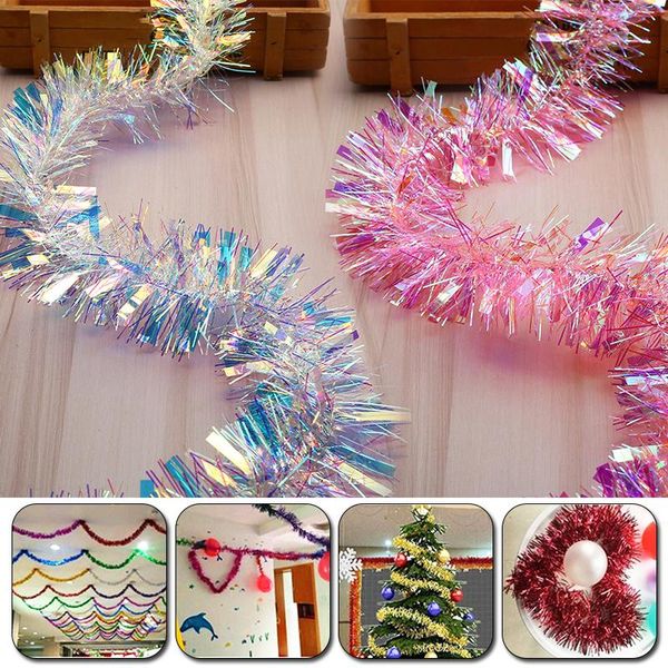 

party decoration 2m colorful tassel garland diy stripes hanging ornaments for year wedding background supplies