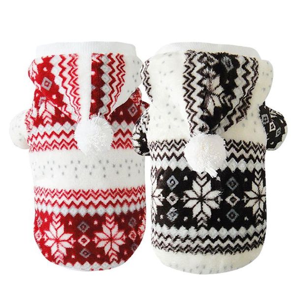 

dog apparel winter warm pet clothes cozy snowflake teddy hoodie coat